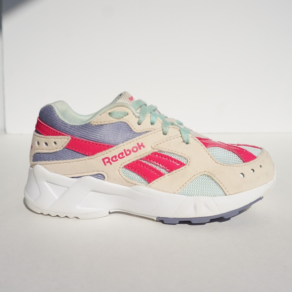 Reebok - Aztrek - kids pink, teal, lavender sneakers